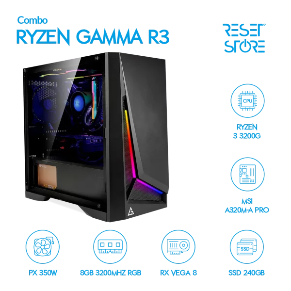 Combo RYZEN GAMMA R3 – 3 3200G + RAM 8GB