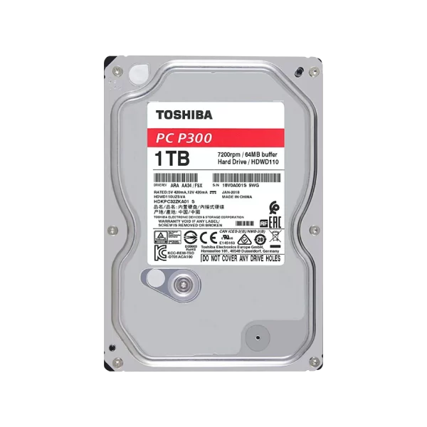 HDD 1TB Toshiba 7.200 rpm PC P300