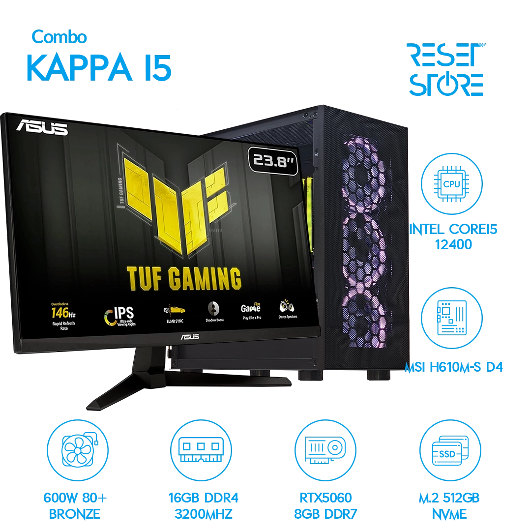 Combo Kappa i5 - RTX5060 + 24" 146Hz