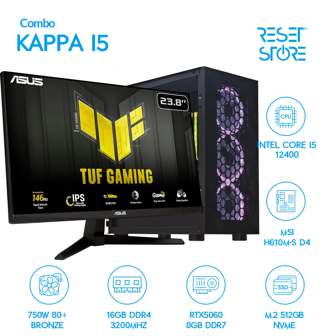 Combo Kappa i5 - RTX5060 + 24" 146Hz