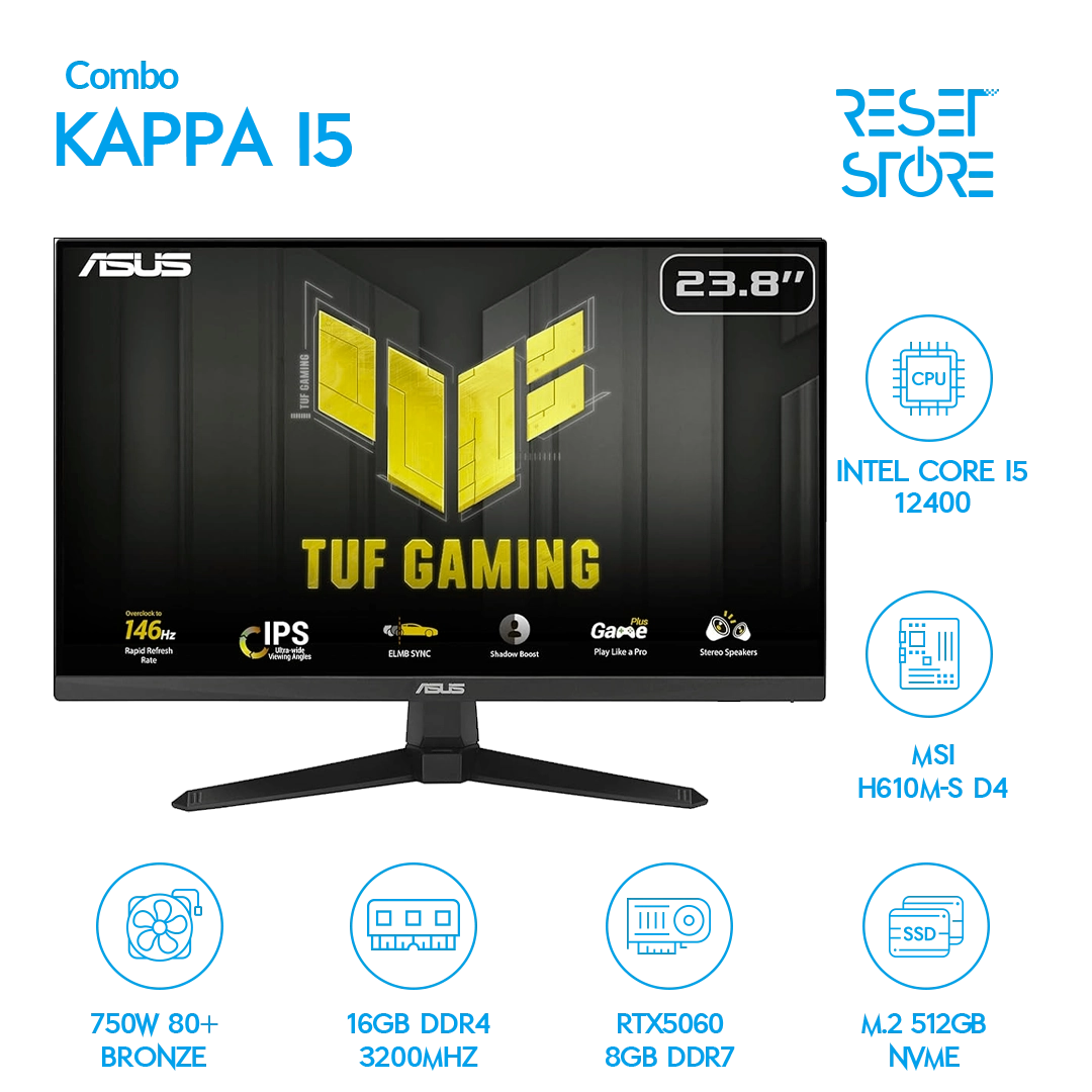 Combo Kappa i5 - RTX5060 + 24" 146Hz - Imagen 2