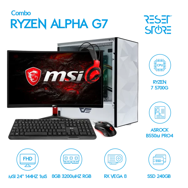 Combo Alpha G7 - 7 5700G + RAM 8GB 3200MHz