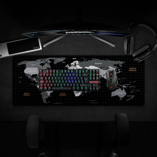 Pad Mouse Gaming Xxl New World Map Extra Largo 80cm x 30cm