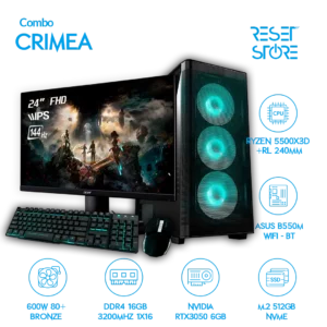 Combo Crimea 5500X3D + RTX3050 + 24" 144hz
