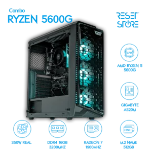 Combo Ryzen 5 5600G + 16GB + Chasis ARGB