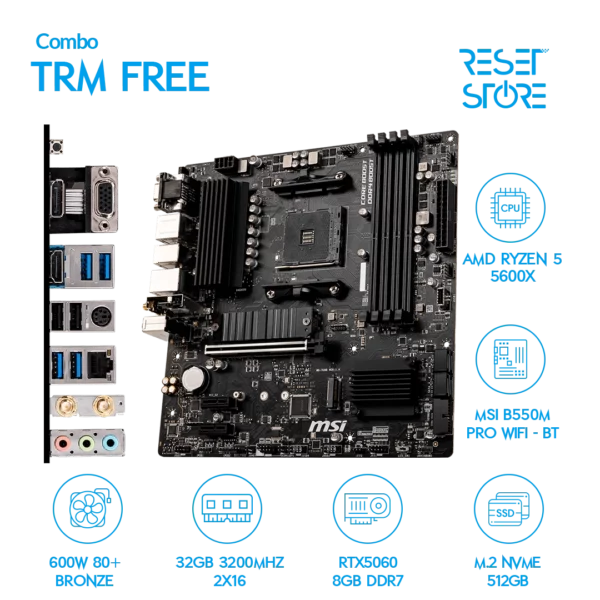 Combo TRM Free - 5600x + RTX5060 + 24" 120Hz - Imagen 2