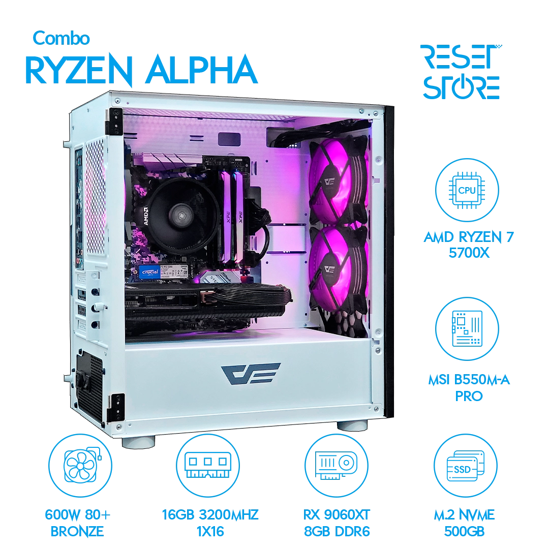 Combo Ryzen Alpha R7 5700x + RX 9060XT 8G - Imagen 2