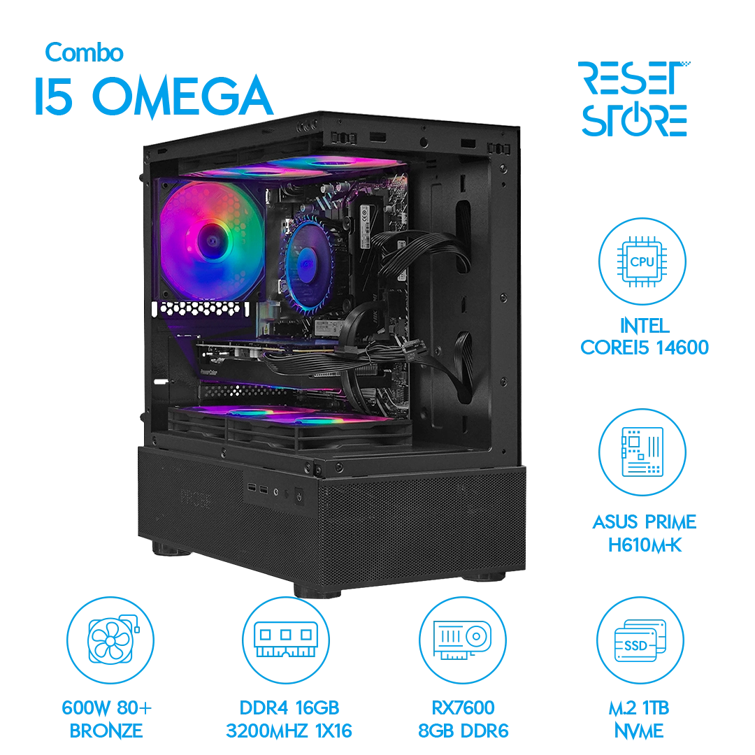 Combo Omega i5 14600 + RX7600 8GB